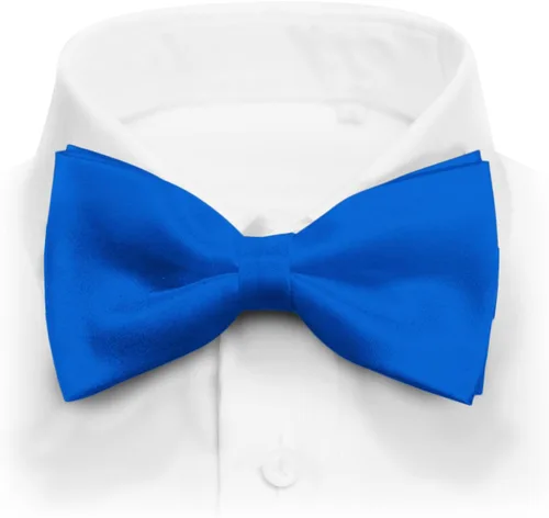 Miniatura 16 de Pajarita de esmoquin formal de satén preatada clásica para hombre, longitud ajustable, gran variedad de colores disponibles