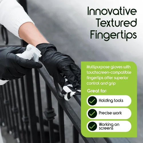 Miniatura 7 de Inspire Guantes desechables de nitrilo negro 4.5 guantes de limpieza de cocina médica desechables de nitrilo