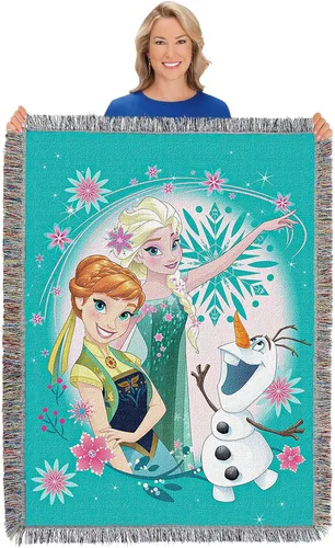 Miniatura 4 de Disney Frozen Cobija tejida, multicolor, 1 unidad