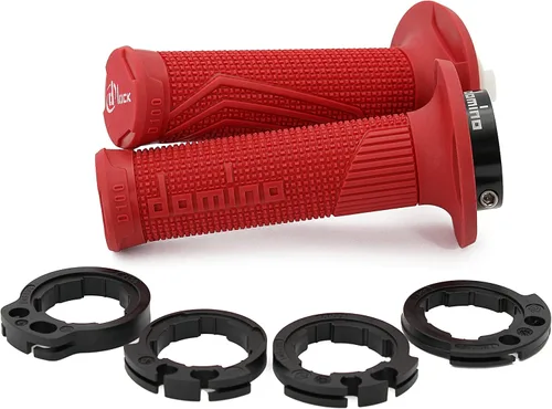 Miniatura 10 de Domino Racing D100 Lock On Grips para motocross Negro