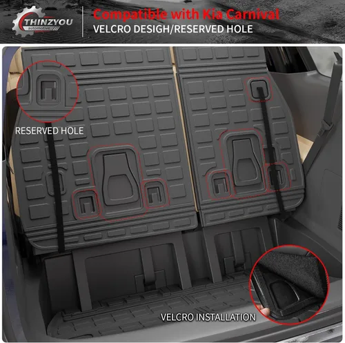 Miniatura 3 de alfombra de carga para maletero, protector de cubierta de asiento trasero de elastómero termoplástico