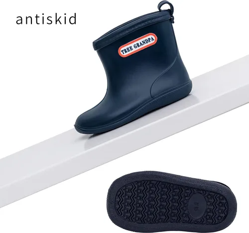 Miniatura 2 de Botas de lluvia para niños pequeños, zapatos de lluvia fáciles de poner, zapatos impermeables para niños y niñas (1-6 años)