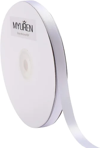 Miniatura 5 de Cinta de satén sólida de 3/8 pulgadas, cinta de satén blanca de doble cara para manualidades, envoltura de regalos, recuerdos de fiesta, baby 01#