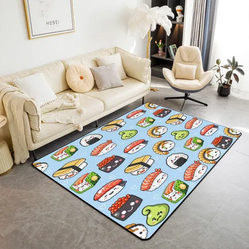 Miniatura 9 de jejeloiu Alfombra de área, alfombra decorativa de círculo geométrico, para sala de estar, arte abstracto moderno, amarillo, blanco y negro, 5 x 7