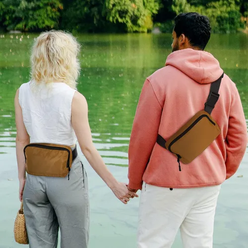 Miniatura 47 de Riñonera, bolsa para cinturón, correa ajustable ajustable de 40 pulgadas, para mujeres y hombres