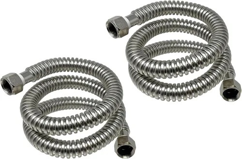 Miniatura 17 de PROCURU Paquete de 1 conector flexible para calentador de agua de acero inoxidable de 3/4 pulgadas FIP x 48 pulgadas (4 pies), certificado seguro