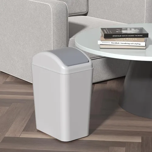 Miniatura 6 de Taysisiter - Cubo de basura de plástico de 4.5 galones con tapa, cubo de basura delgado con parte superior, 3 paquetes Small Plastic Garbage Bin