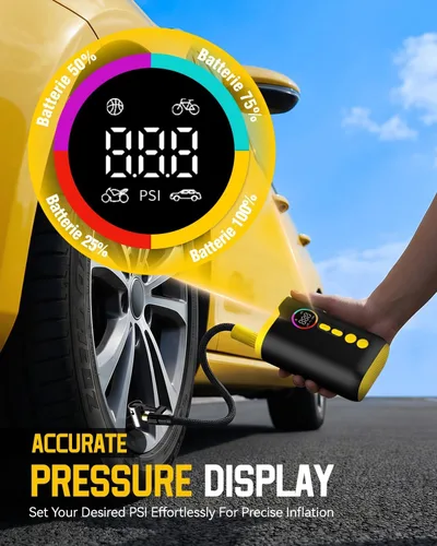 Miniatura 6 de Neverland Tire Inflator Portable Air Compressor - 150 PSI Electric Air Pump for Car Tires with Auto Shutoff Function, Cordless Tire Air Pump for