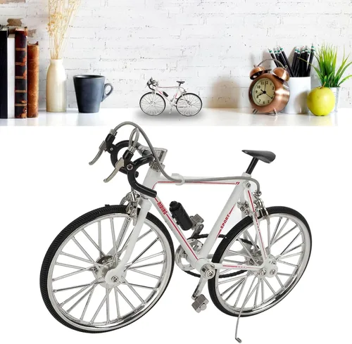 Miniatura 2 de Modelo de bicicleta de montaña de juguete, modelo de bicicleta de metal, mini adorno de escritorio, 4.5 x 7.7 pulgadas