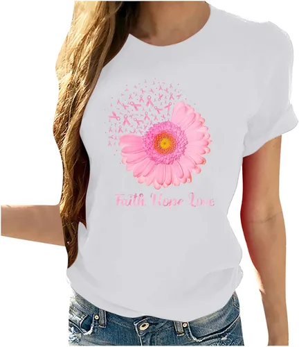Miniatura 61 de Camisetas de manga corta con estampado de corazón para mujer, camisetas de ajuste regular, linda y divertida, ropa de regalo 2023
