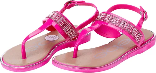 bebe Sandalias para niñas Sandalias de piel sintética con tachuelas de diamantes de imitación con correas en el talón (niño pequeñoniño grande)