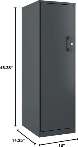 Miniatura 3 de Gabinete personal, 4 estantes, carbón