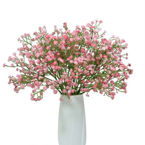 Miniatura 12 de Ramo de flores artificiales de gypsophila azul oscuro, 12 tallos de flores de tacto real para bodas, fiestas, coronas, arreglos florales, decoración