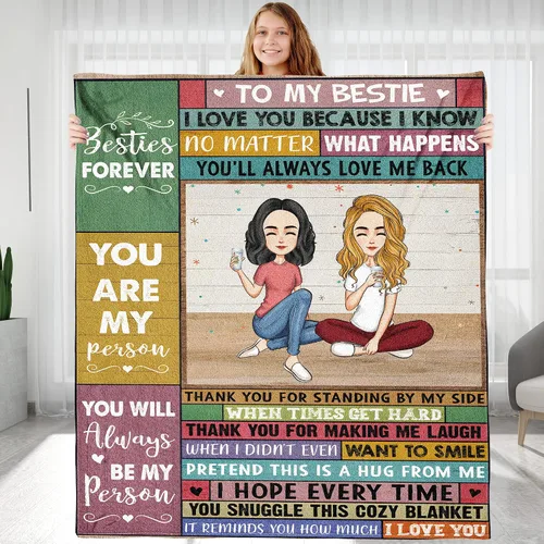 Manta personalizada de regalo para amigos, regalos de cumpleaños para amigos, manta de franela para el día de San Valentín, graduación, regalo de