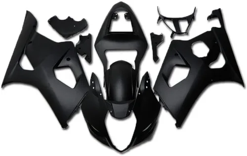 Carenado de carrocería negro mate de plástico apto para 2003 2004 GSXR 1000 Inyección ABS Nuevo Aftermarket Kit Kit de carrocería GSXR-1000 03 04 02