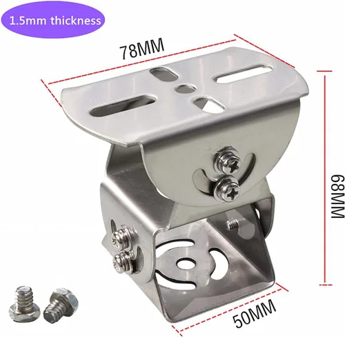 Miniatura 4 de Adaptador universal de acero de 2 capas para montaje en poste de pared, soporte universal de 3 ejes, adaptador de extensión de base de metal sólido
