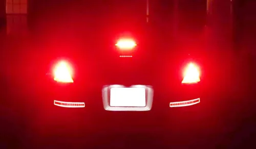 Miniatura 4 de iJDMTOY Lente transparente con interior rojo oscuro todo en uno LED completo parachoques inferior Lámparas traseras compatibles con Nissan 2003-2009