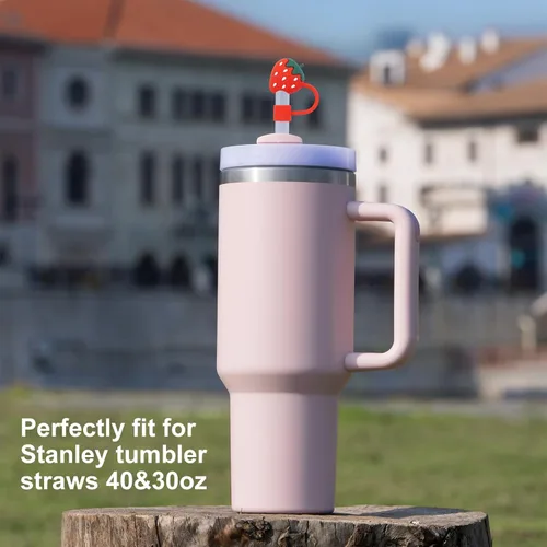 Miniatura 3 de Stanley Cup - Cubierta de popote para copa Stanley, 4 unidades, compatible con vasos Stanley de 30 y 40 onzas, accesorios de tazas Stanley