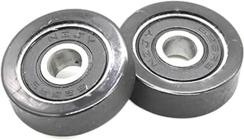 SSIMOO Diámetro 0.787 in, rodamiento de poliuretano PU, polea/rodillo suave recubierto de goma, ancho 0.236 in por favor (color : agujero 5, tamaño: