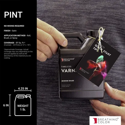 Miniatura 7 de Breathing Color Barniz de impresión Timeless Archival - 1 pinta, acabado satinado, revestimiento de lona de alta calidad, protección UV a base