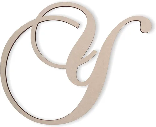 Miniatura 27 de Jess and Jessica Letra de madera A, 4 pulgadas de largo x 1/4 de pulgada de grosor, letras grandes de madera para decoración de pared, letras