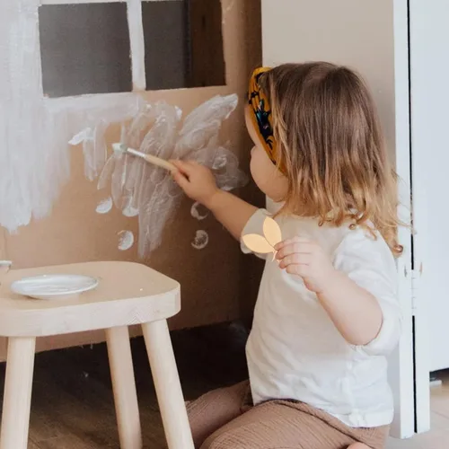 Miniatura 9 de EXCEART 100 piezas de recortes de madera sin terminar 1.575 x 0.748 in de madera de tilo en blanco para pintar, manualidades y decoración