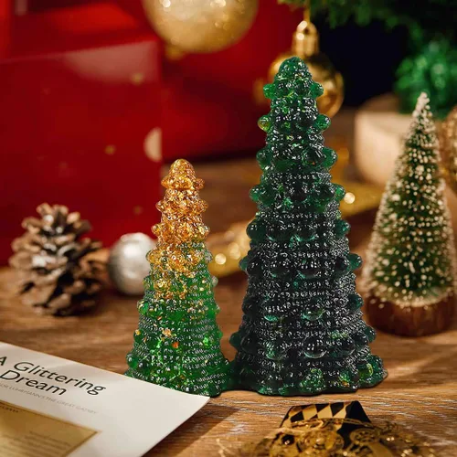 Miniatura 4 de 2 moldes de resina para árbol de Navidad, moldes de vela de Navidad para hacer velas, moldes de silicona 3D para resina epoxi, molde de fundición