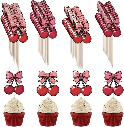 Miniatura 33 de 24 adornos para cupcakes de conejita para niñas, Día de San Valentín, Pascua, aniversario de boda, cumpleaños y despedida de soltera