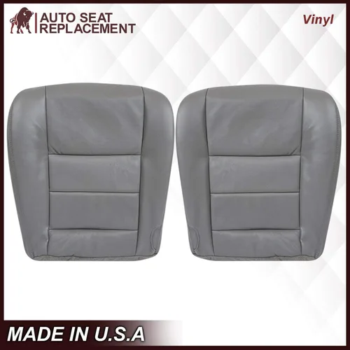 Miniatura 7 de 2003 2004 2005 2006 2007 Ford F250 F350 Lariat Funda de Asiento de Cuero Sintético Reemplazo, Fundas de Asiento de Vinilo para Ford F250 F350 Negro