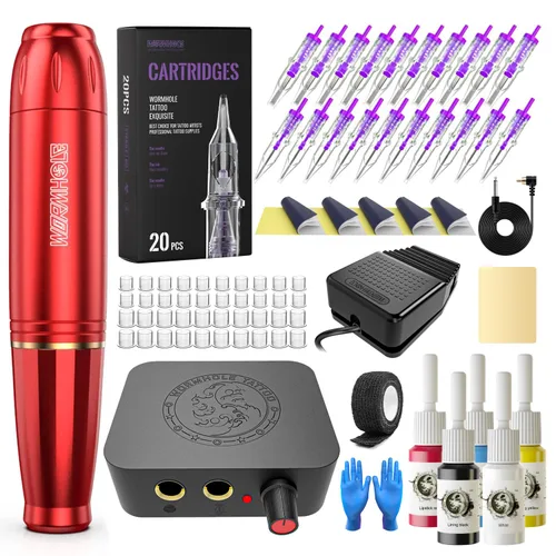 Miniatura 12 de Kit de Pistola de Tatuaje Cartucho Kit de Máquina de Tatuaje Kit de Tatuaje Kit de Pluma de Tatuaje para Principiantes Pluma de Tatuaje Rotativa