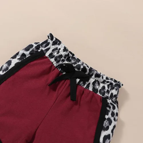 Miniatura 28 de Ropa de verano para niña, camiseta de manga corta para bebé, pantalones cortos, estampado de leopardo, camuflaje, de 18 meses a 6 años