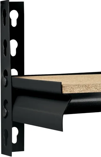 Miniatura 6 de EDSAL UR245AZ-BLK Estante de almacenamiento de acero, 5 estantes ajustables, capacidad de 4000 libras, 72 pulgadas de alto x 48 pulgadas de ancho x