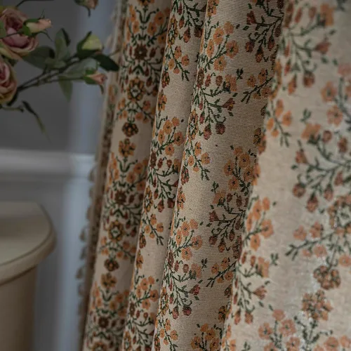 Miniatura 3 de ENJOYBRIDAL - 2 paneles de cortinas, florales, estilo bohemio, de granja, rústico o clásico, semitraslúcidas, con bolsillo para cortinero y borlas