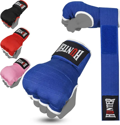 Miniatura 12 de HUNTER - Guantes interiores acolchados con gel y vendas de mano para boxeo, vendas elásticas de entrenamiento rápido para hombres y mujeres, Rosa