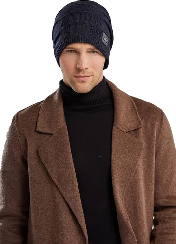 Miniatura 4 de Runtlly Gorro de invierno para hombre con forro