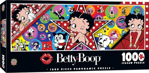MasterPieces Rompecabezas de 1000 piezas para adultos, familia o jóvenes – Betty Boop Panorámico – 13 x 39 pulgadas