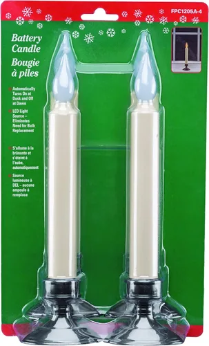 Miniatura 5 de Xodus Innovations FPC1205A-4 - Vela LED para ventana con pilas, sensor de luz del atardecer al amanecer, base de plástico de bronce envejecido