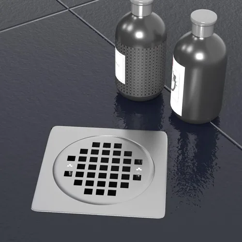 Miniatura 2 de Kit de drenaje de ducha de 4 pulgadas de rejilla de acero inoxidable con brida vertical ABS de 2 pulgadas para drenaje Kerdi de Schluter Systems