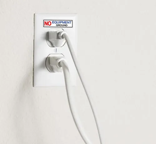 Miniatura 6 de 120 calcomanías pequeñas luminosas para salida de 0.3 x 1 pulgada - GFCI AFCI protegidas placas de receptáculo de salida de tierra etiqueta