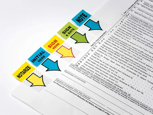 Miniatura 3 de Post-it Banderas 680-SD2, de 1 pulgada de ancho, verde, banderas de señal y fecha - Paquete de 24