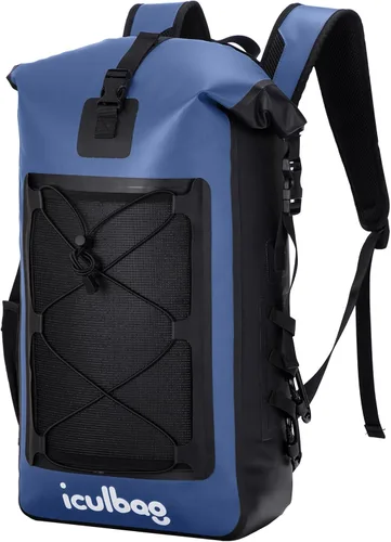 Miniatura 8 de Bolsas Secas Mochila Impermeable para Mujeres Hombres Viaje Bolsa Seca Mochila Bolsa Impermeable para Kayak Playa Navegación 30L/40L Verde Armada