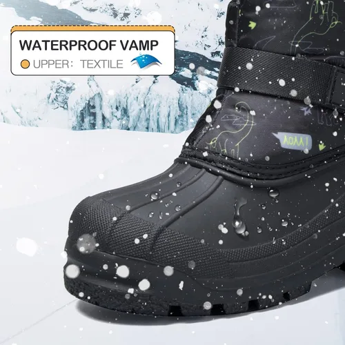 Miniatura 3 de K KomForme Snow Boots for Boys & Girls Warm Waterproof Slip Resistant Winter Shoes (ToddlerLittle KidBig Kid)