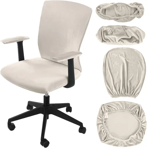 Miniatura 10 de Tallew Juego de 4 Fundas para Silla de Oficina, Fundas Universales Elásticas para Computadora, Fundas Protectoras Estiratables para Asiento