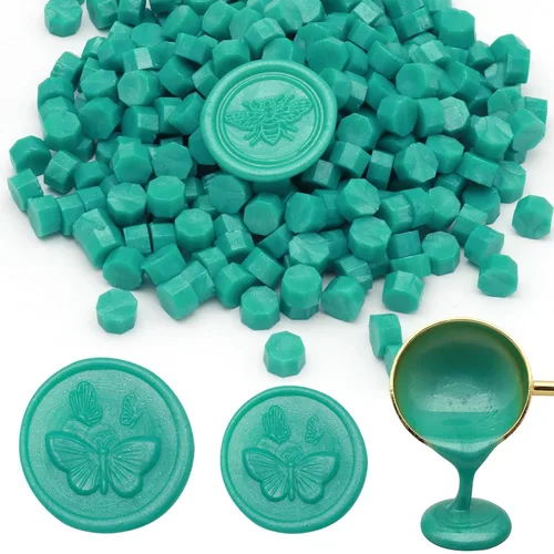 Miniatura 29 de 250 unidades de cuentas de cera de sello doradas antiguas, cuentas de cera premium de Andotopee para sellos de sellos, paquete de repuesto de perlas