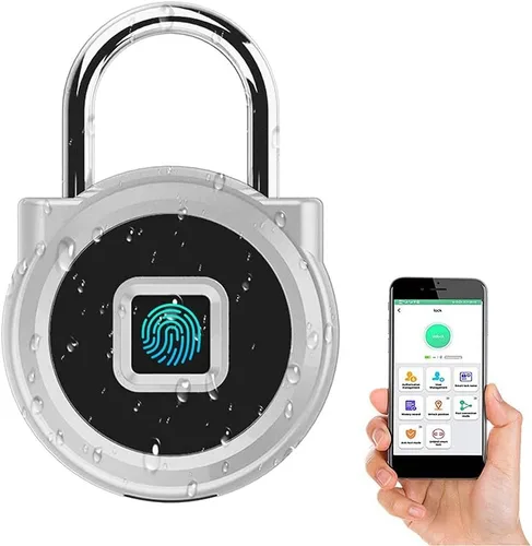 Miniatura 4 de eLinkSmart Candado de Casillero de Gimnasio con Huella Dactilar Remota Registro de Desbloqueo Autorizado - Cerradura Inteligente de Seguridad