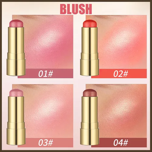 Miniatura 5 de MIELIKKI Barra de rubor en crema, maquillaje en barra de contorno, tonos con resaltadores y barras de sombra de ojos, larga duración, impermeable