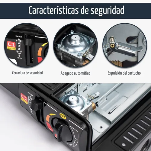 Miniatura 6 de SHINESTAR Estufa de combustible dual con compatibilidad de butano y propano, estufa de campamento portátil para cocinar al aire libre, manguera