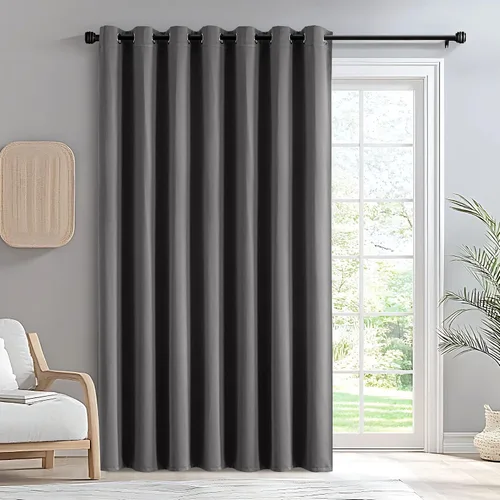 Miniatura 21 de IGEMAEVE Cortinas 100% opacas de 108 pulgadas de largo para dormitorio, juego de 2 paneles de cortinas opacas con bolsillo para barra y pestaña