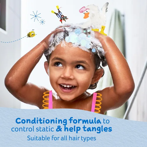 Miniatura 3 de Childs Farm, Acondicionador de cabello infantil para piel seca y sensible y cuero cabelludo, fresa y menta orgánica, acondiciona y nutre, vegano