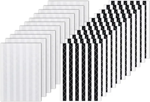 VIPbuy 2244 calcomanías de esquina autoadhesivas para álbumes de recortes, álbum de fotos, diario, manualidades, 22 hojas (negro y transparente)